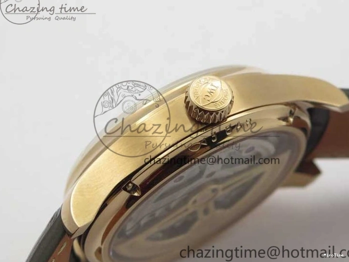 MIROTIME 0409 Compact Portugieser Perpetual Calendar IW503302 RG V9F 1:1 Best Edition White Dial on Brown Leather Strap A 7113